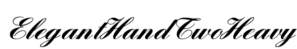 ElegantHandTwoHeavy Font Image