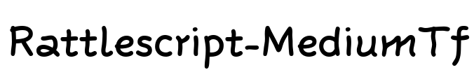 Rattlescript-MediumTf Font Image