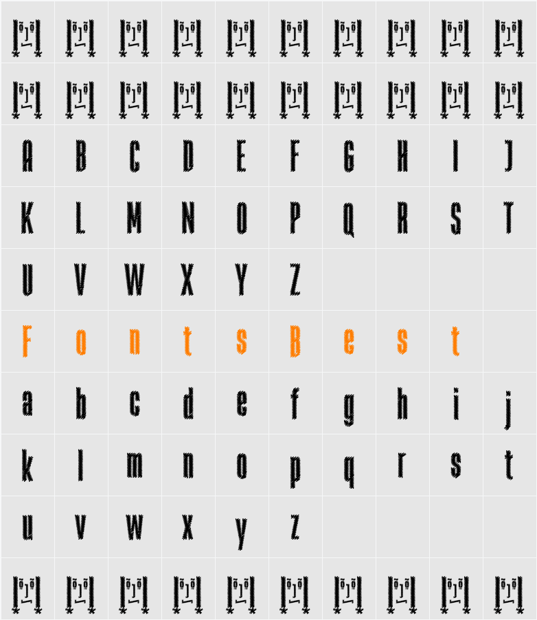 Rabiosa Character Map