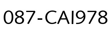 087-CAI978 Font Image
