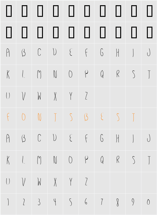 Scumbucket Character Map