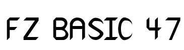 FZ BASIC 47 Font Image