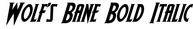 Wolf's Bane Bold Italic