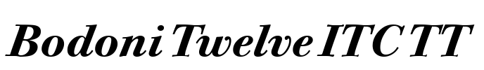 Bodoni Twelve ITC TT Font Image