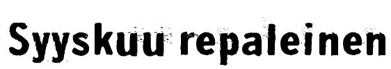 Syyskuu repaleinen Font Image