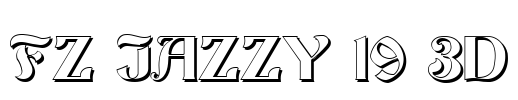 FZ JAZZY 19 3D Font Image