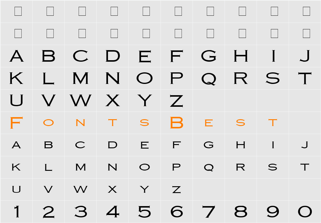 Cobalt Wide Character Map