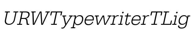 URWTypewriterTLig Font Image