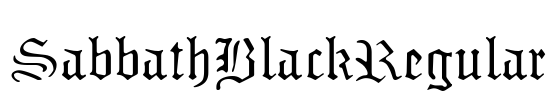 SabbathBlackRegular Font Image