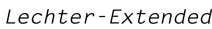 Lechter-Extended Font Image