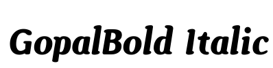 GopalBold Italic