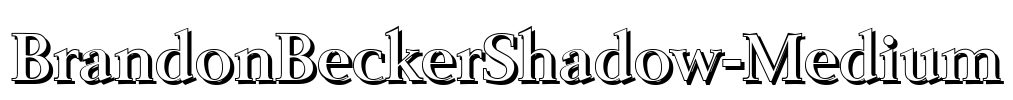 BrandonBeckerShadow-Medium Font Image
