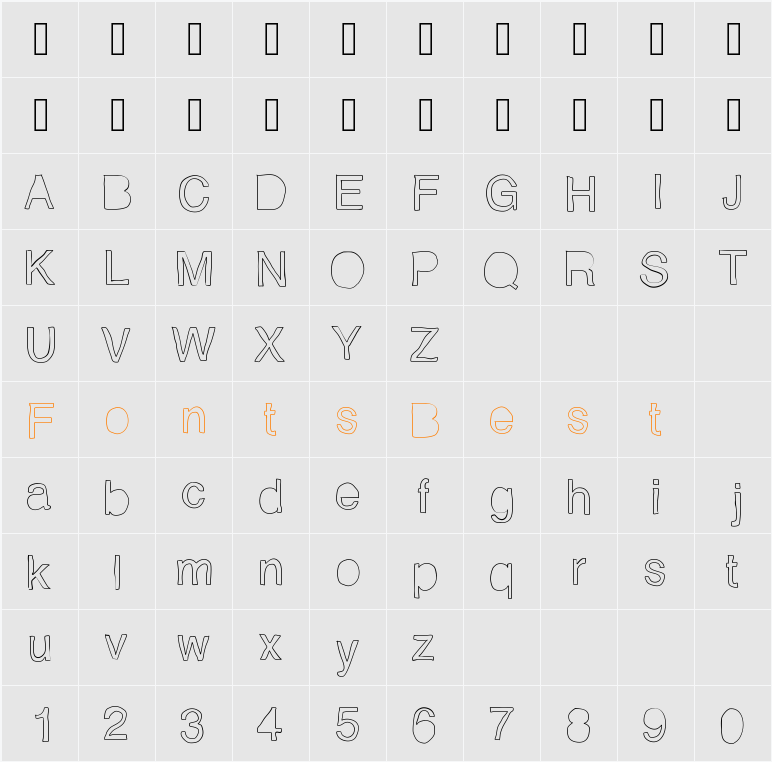 Helveticamazing Character Map