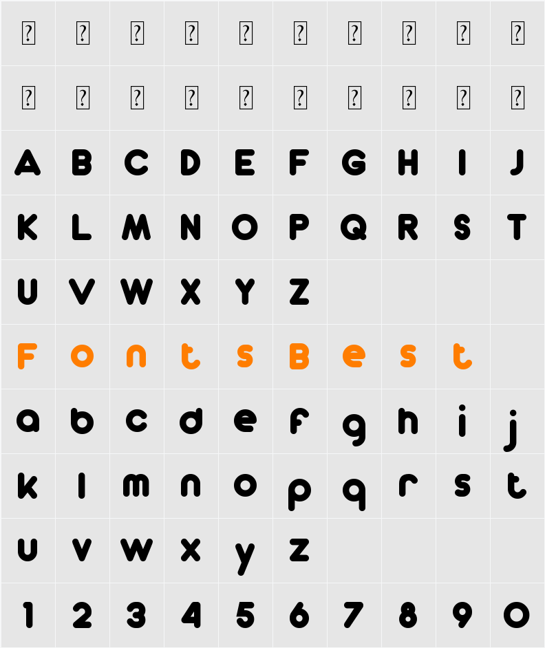 Dunkin Sans Character Map