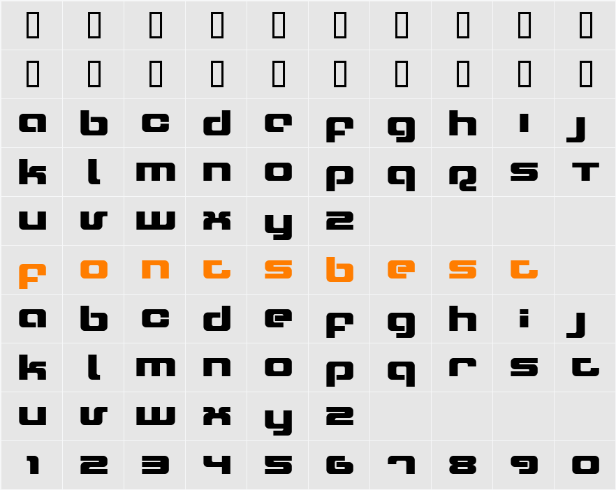 Xeron Character Map