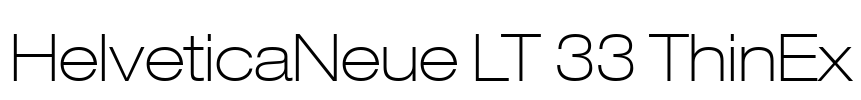 HelveticaNeue LT 33 ThinEx Font Image