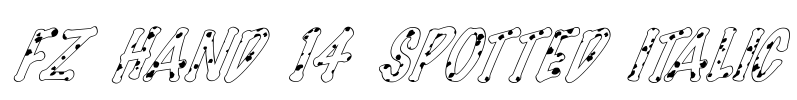 FZ HAND 14 SPOTTED ITALIC Font Image