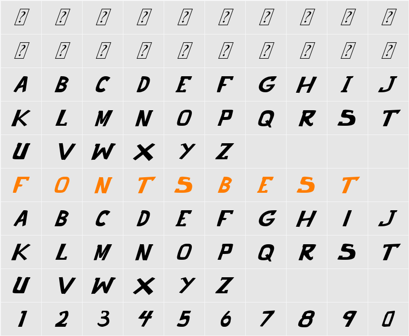 punch it PGS Character Map