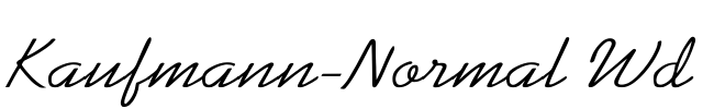 Kaufmann-Normal Wd Font Image