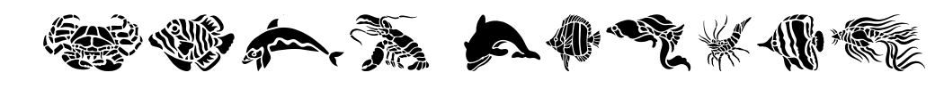 HFF Aqua Stencil Font Image