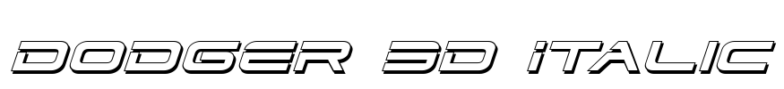 Dodger 3D Italic Font Image