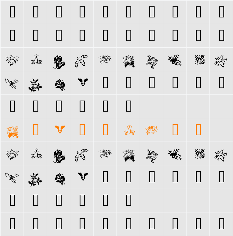 KR Lots Of Holly Character Map