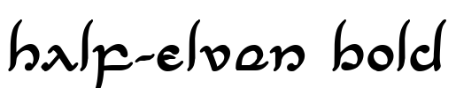 Half-Elven Bold Font Image