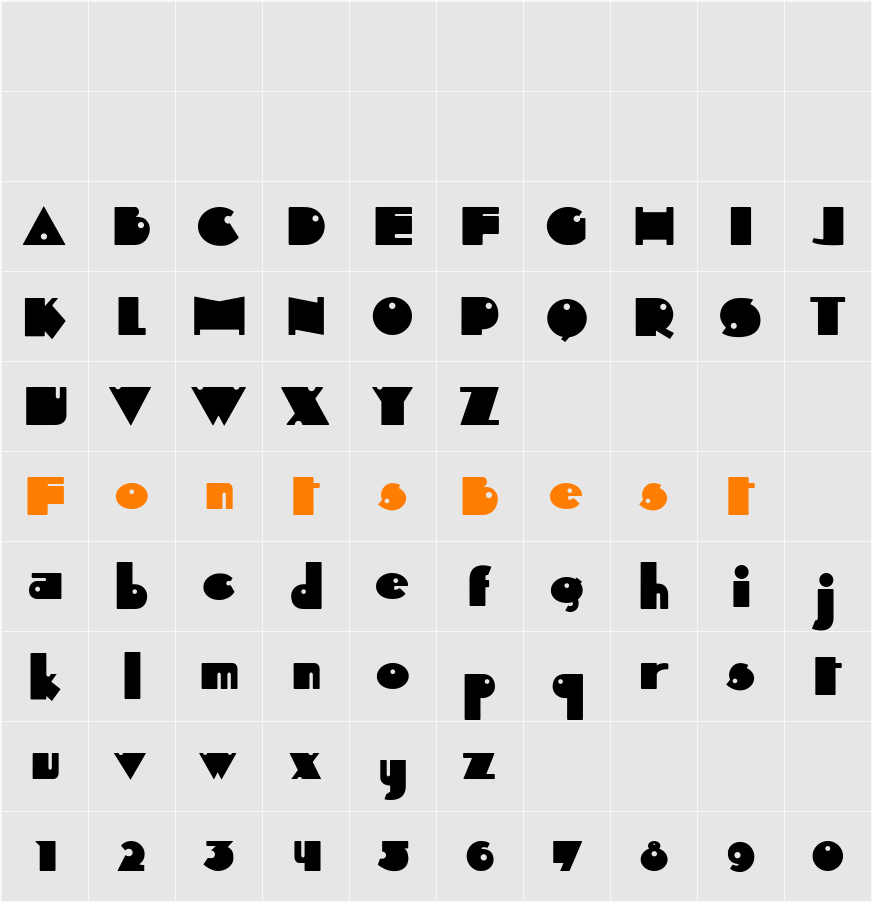 Independant Character Map