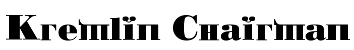 Kremlin Chairman Font Image