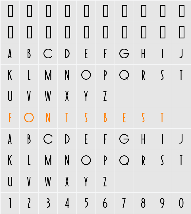 Toasted Vein BTN Character Map