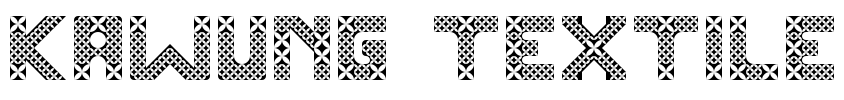 Kawung Textile Font Image