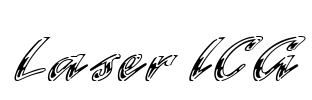 Laser ICG Font Image