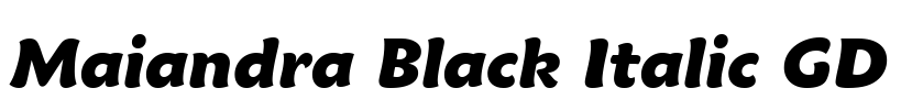 Maiandra Black Italic GD Font Image