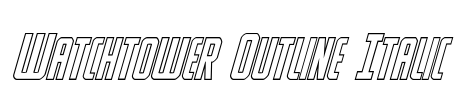 Watchtower Outline Italic