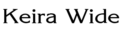 Keira Wide Font Image