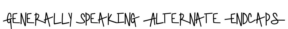 Generally Speaking Alternate Endcaps Font Image