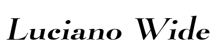 Luciano Wide Font Image