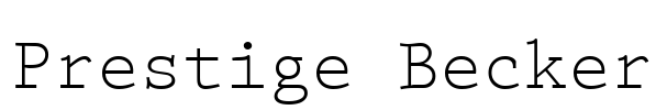 Prestige Becker Font Image