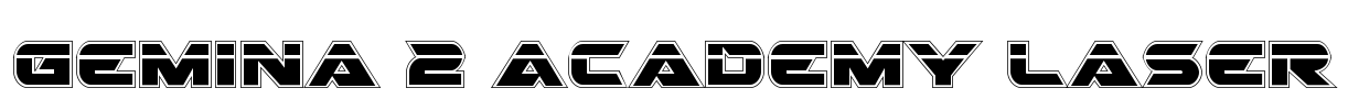 Gemina 2 Academy Laser Font Image