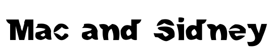 Mac and Sidney Font Image