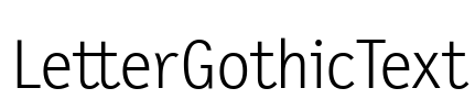 LetterGothicText