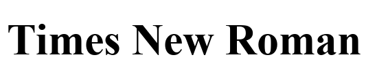 Times New Roman