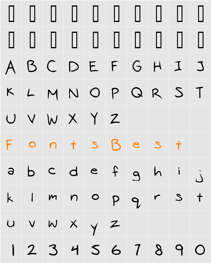 Funny Face Character Map