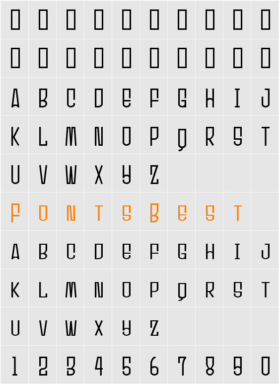 Ultrasonik Character Map
