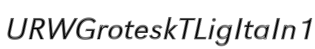 URWGroteskTLigItaIn1 Font Image