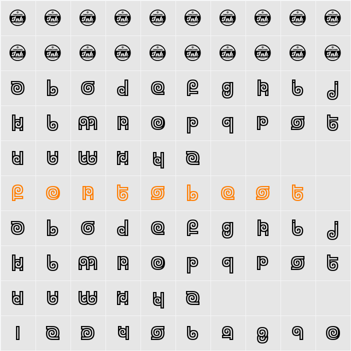 Twizzled Character Map
