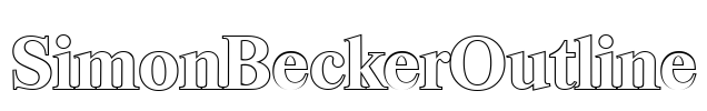 SimonBeckerOutline Font Image