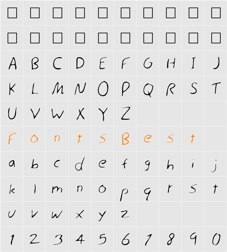 Evon Character Map