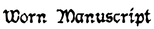 Worn Manuscript Font Image