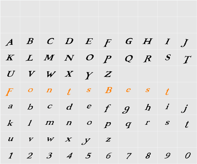 Booter - Five One Character Map